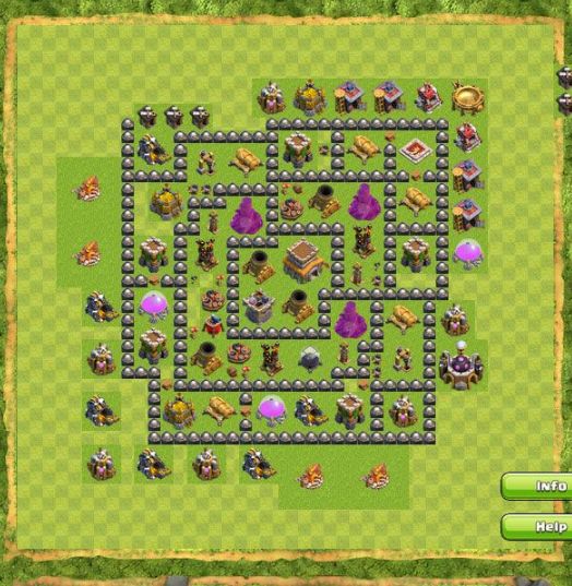 Best Top Design  Base COC TH 8