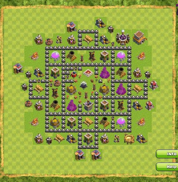 Best Top Design  Base COC TH 8