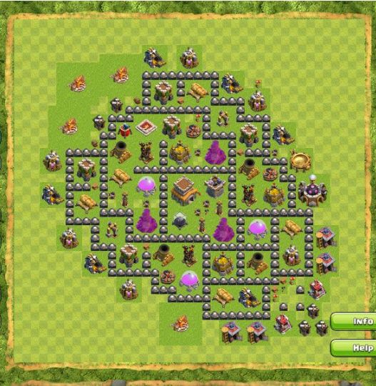 Best Top Design  Base COC TH 8