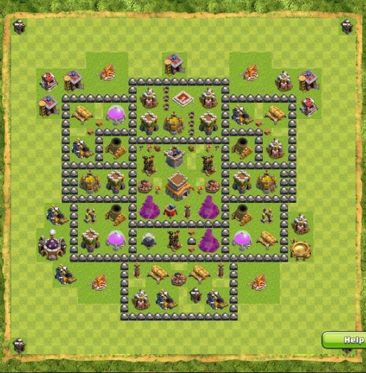 Best Top Design  Base COC TH 8