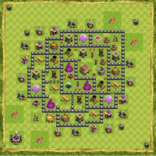 Best Top Design  Base COC TH 8