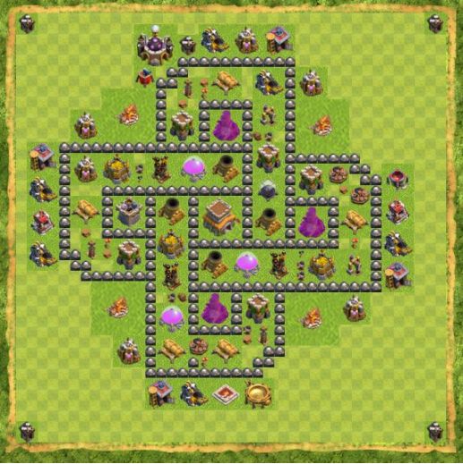 Best Top Design  Base COC TH 8