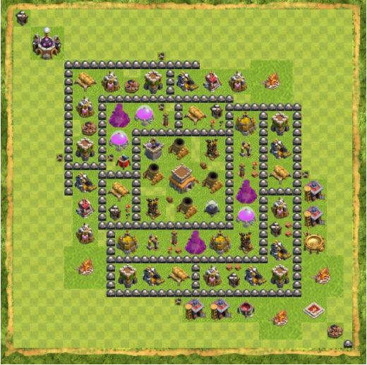 Best Top Design  Base COC TH 8