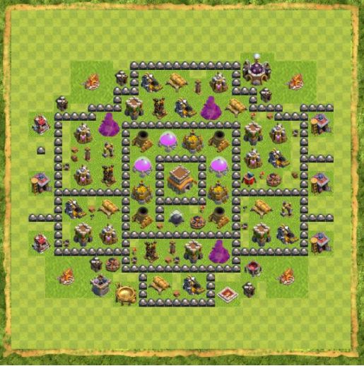 Best Top Design  Base COC TH 8