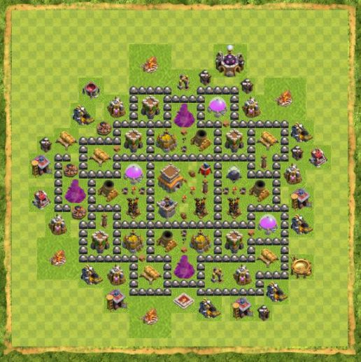 Best Top Design  Base COC TH 8