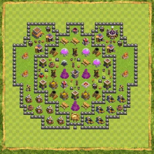Best Top Design  Base COC TH 8