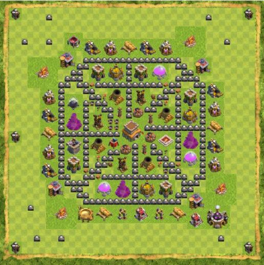 Best Top Design  Base COC TH 8