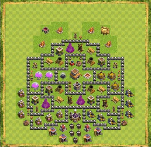 Best Top Design  Base COC TH 8