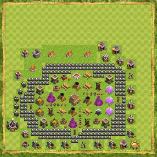 Best Top Design  Base COC TH 8