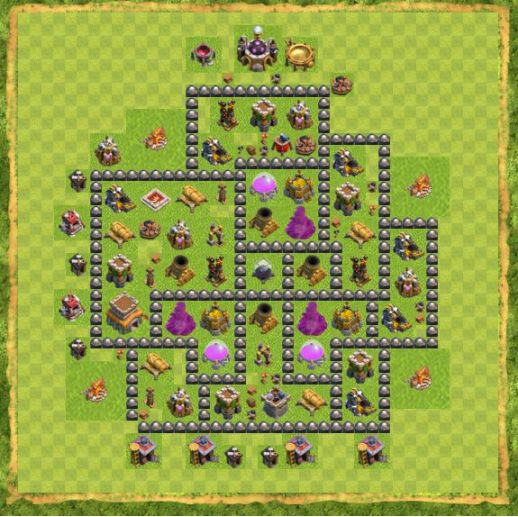 Best Top Design  Base COC TH 8
