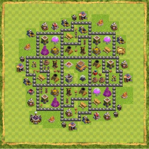 Best Top Design  Base COC TH 8