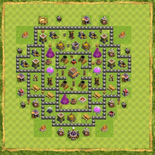 Best Top Design  Base COC TH 8