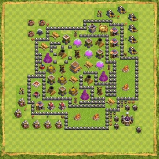 Best Top Design  Base COC TH 8