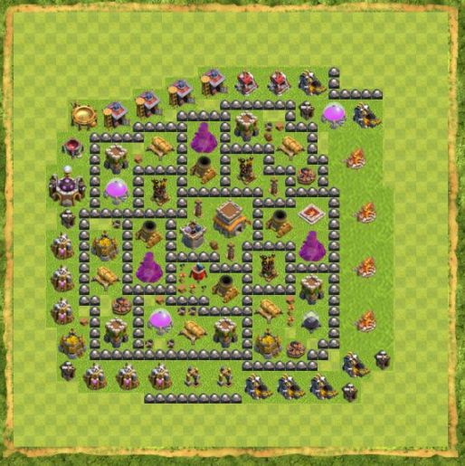Best Top Design  Base COC TH 8