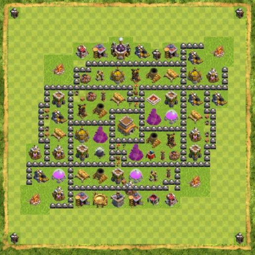 Best Top Design  Base COC TH 8
