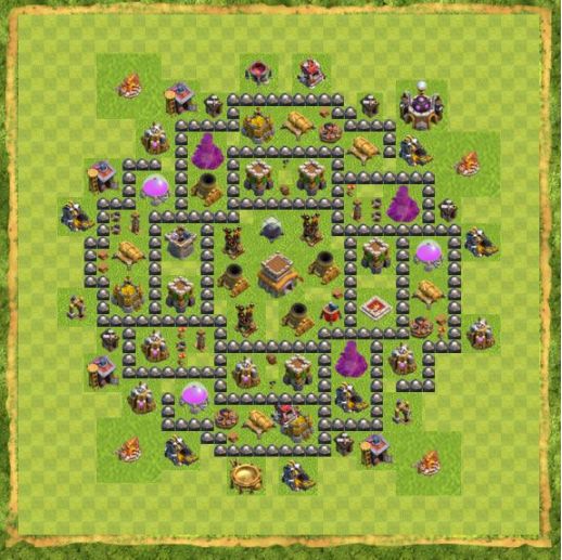 Best Top Design  Base COC TH 8