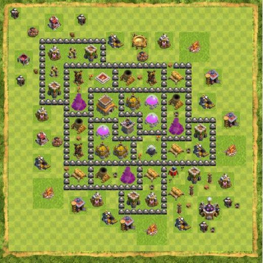 Best Top Design  Base COC TH 8