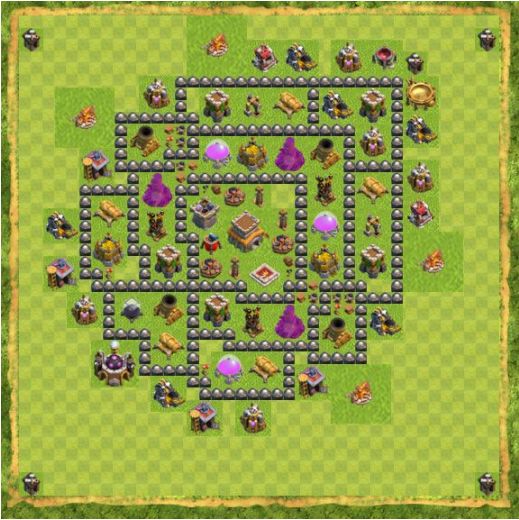 Best Top Design  Base COC TH 8