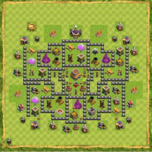 Best Top Design  Base COC TH 8