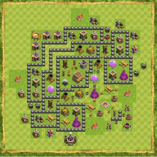 Best Top Design  Base COC TH 8