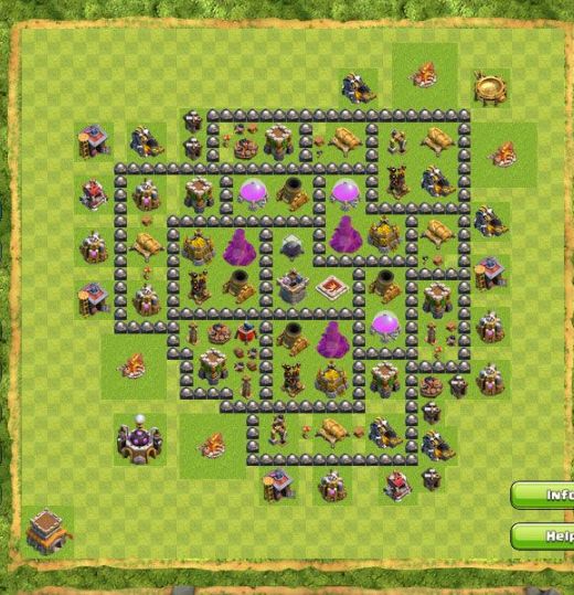 Best Top Design  Base COC TH 8