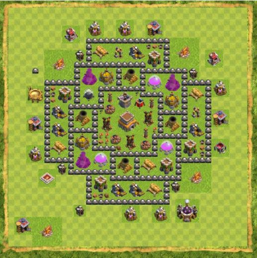Best Top Design  Base COC TH 8