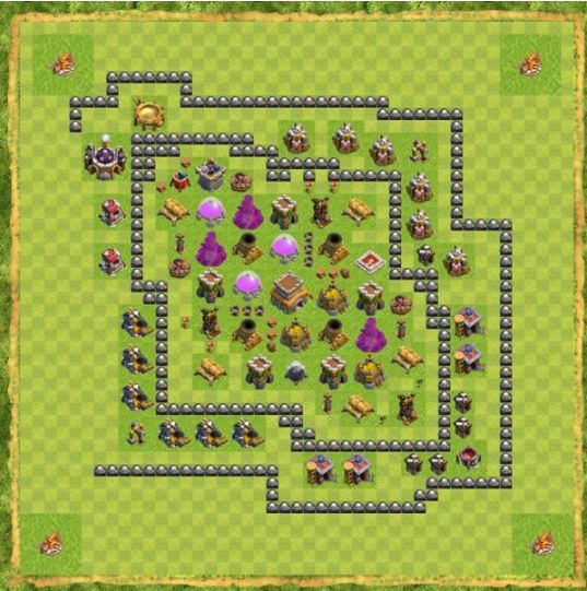 Best Top Design  Base COC TH 8