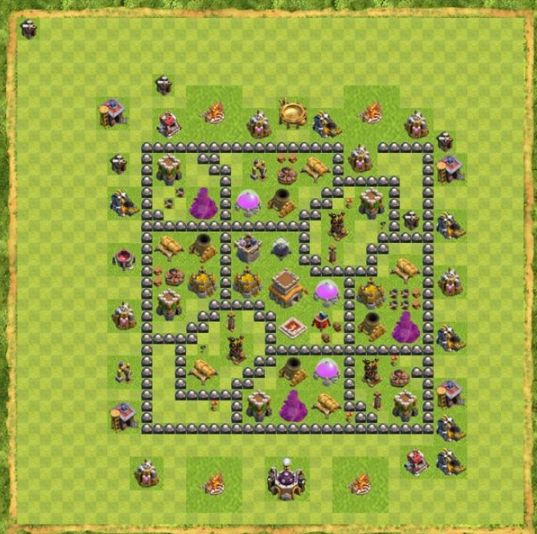 Best Top Design  Base COC TH 8
