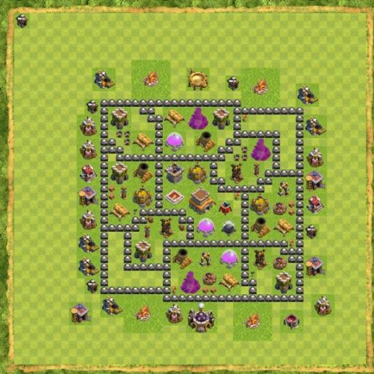 Best Top Design  Base COC TH 8