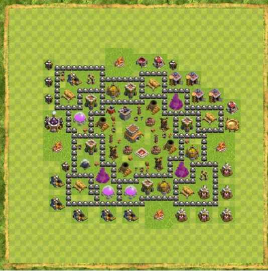 Best Top Design  Base COC TH 8