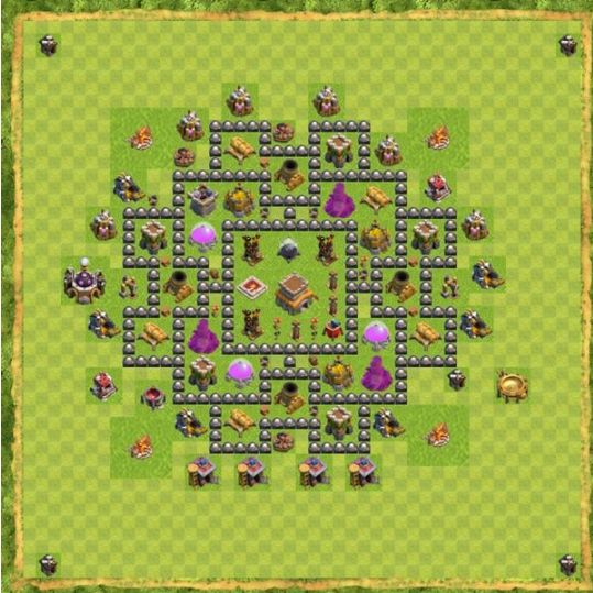 Best Top Design  Base COC TH 8
