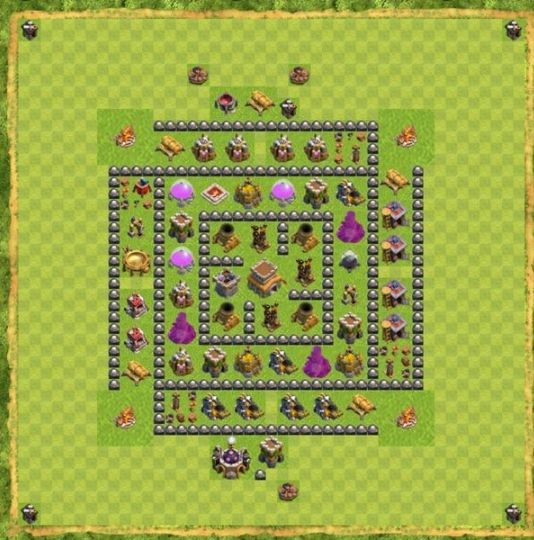 Best Top Design  Base COC TH 8