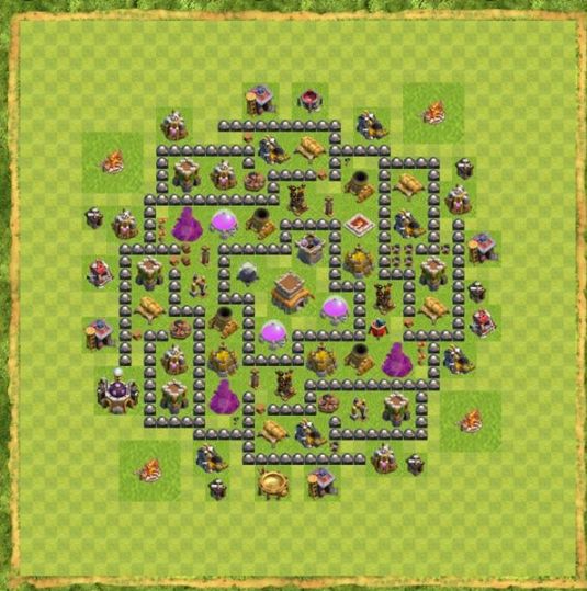Best Top Design  Base COC TH 8