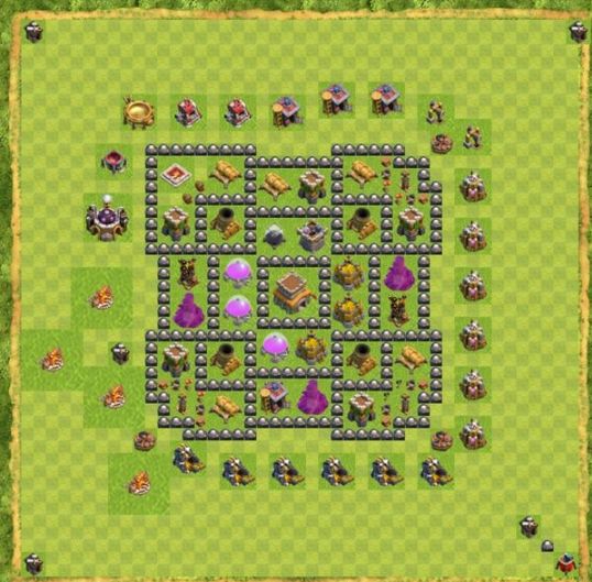 Best Top Design  Base COC TH 8