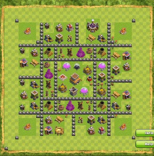 Best Top Design  Base COC TH 8