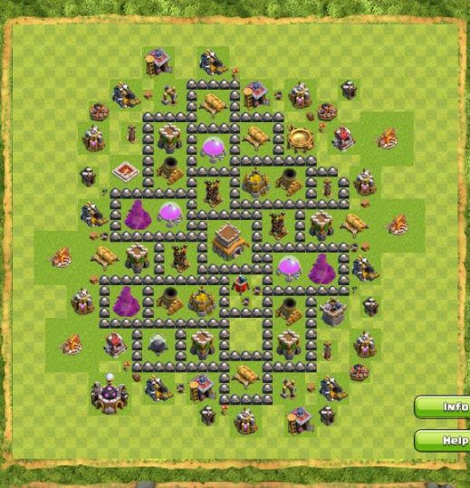 Best Top Design  Base COC TH 8