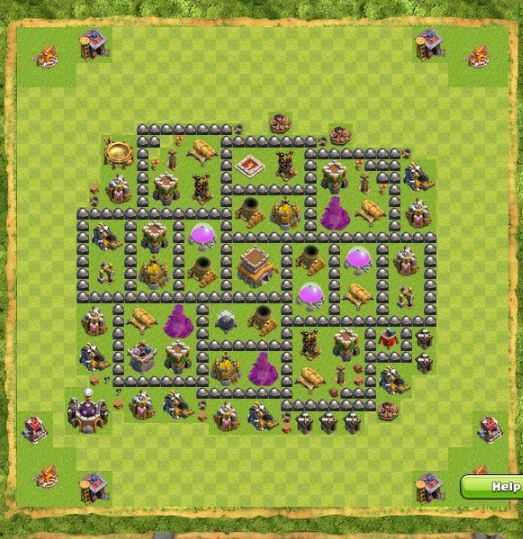 Best Top Design  Base COC TH 8