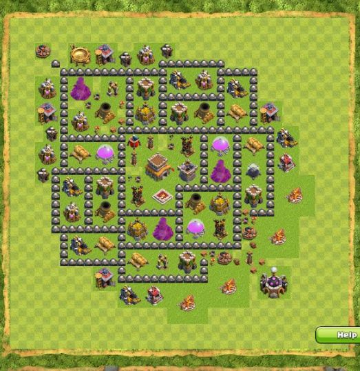Best Top Design  Base COC TH 8