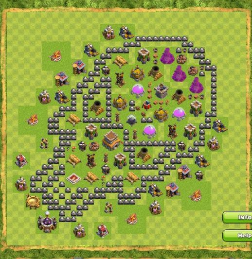Best Top Design  Base COC TH 8