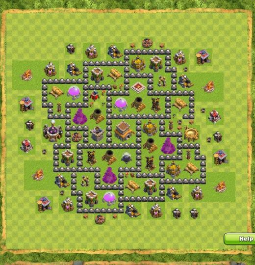 Best Top Design  Base COC TH 8