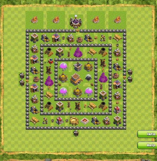Best Top Design  Base COC TH 8