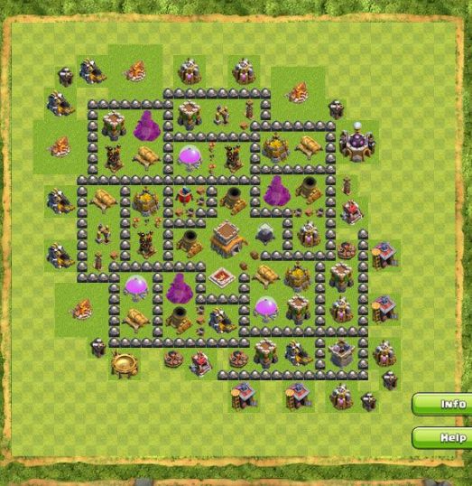 Best Top Design  Base COC TH 8