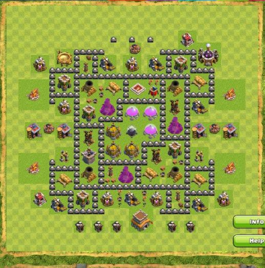 Best Top Design  Base COC TH 8