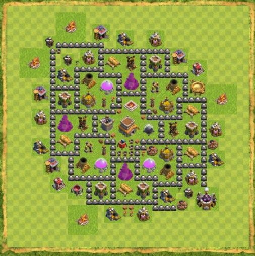Best Top Design  Base COC TH 8