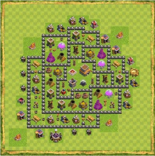 Best Top Design  Base COC TH 8