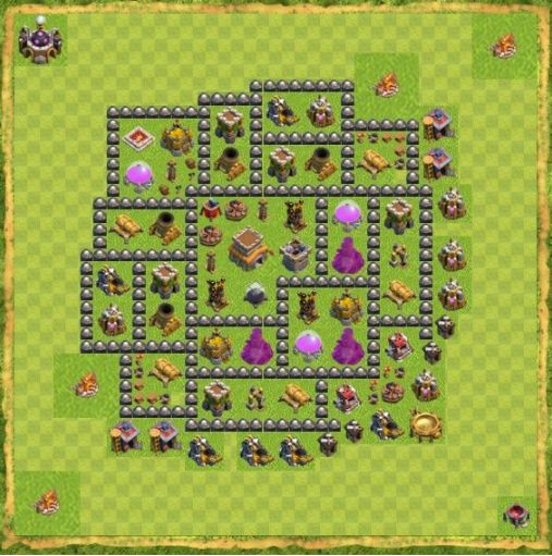 Best Top Design  Base COC TH 8