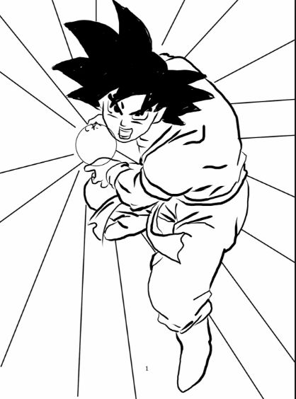 drawing easy goku and friends