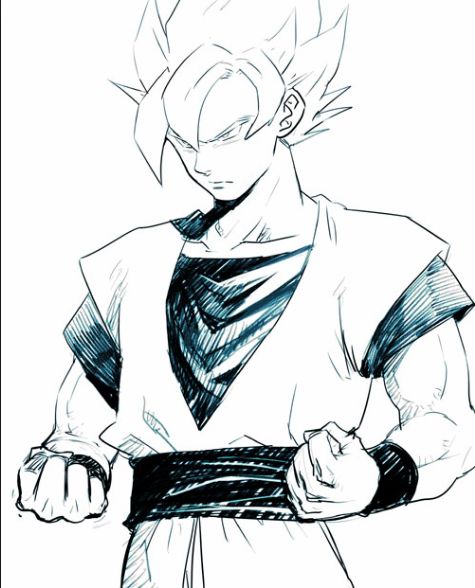 drawing easy goku and friends