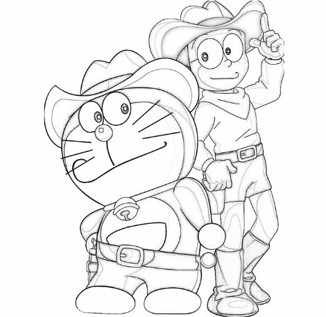 drawing easy nobita and friends