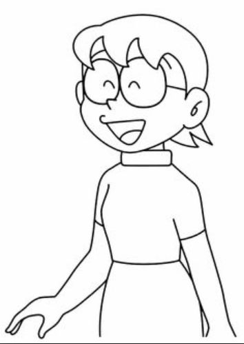 drawing easy nobita and friends